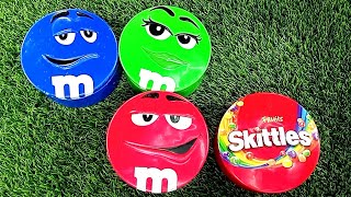 Satisfying Video | Unpacking 4 M&M'S and Skittles Boxes with Candy ASMR 