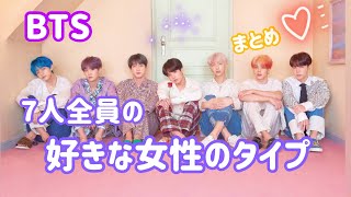 【BTS 好きな女性のタイプ】 まとめてみたシリーズ１