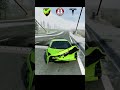 Ford Mustang vs Lamborghini vs Tesla Cybertruck | Broken Bridge Beam.NG Drive #beamngdrive #beamng
