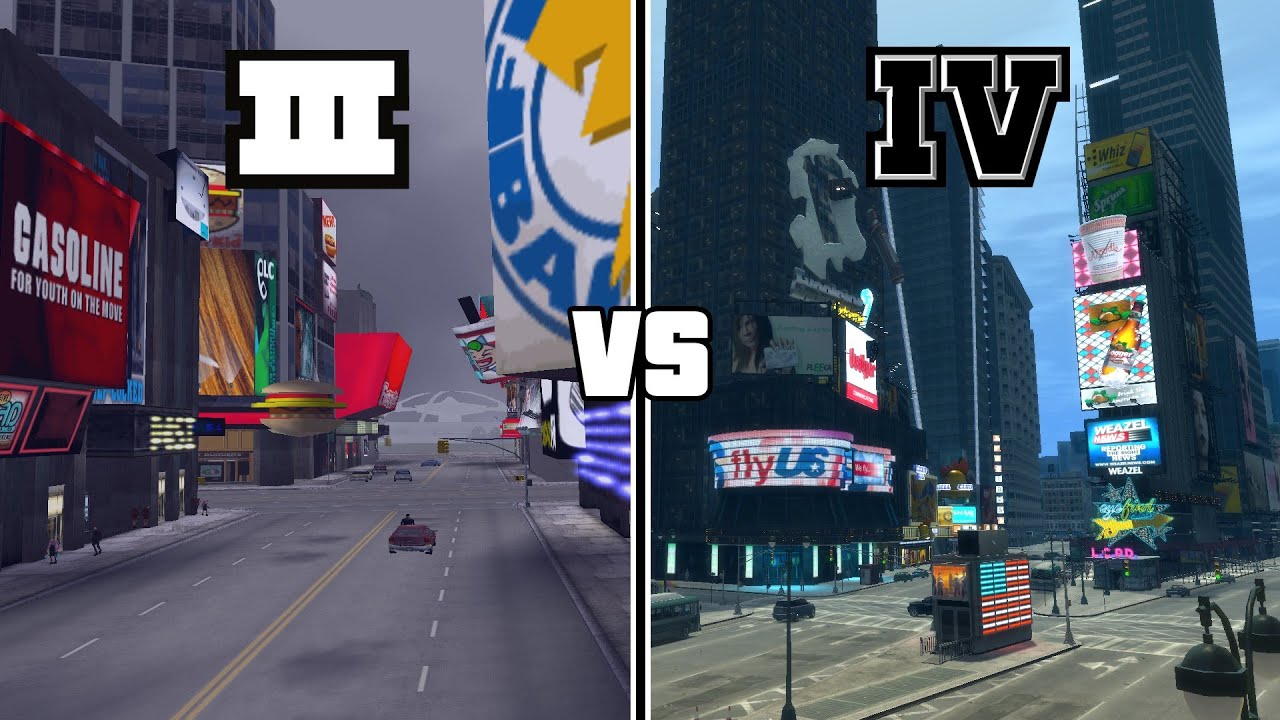 GTA 3 Vs GTA 4 Map Comparison YouTube 