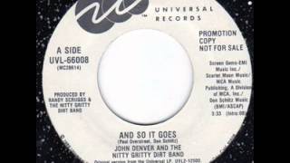John Denver / Nitty Gritty Dirt Band ~ And So It Goes chords