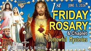 1st FRIDAY Rosary Today & Chaplet | SORROWFUL Mysteries Holy Rosary Catholic Prayer