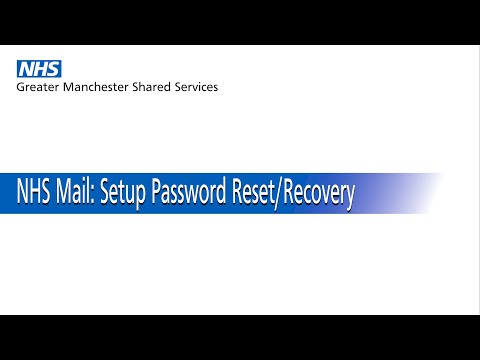 NHSmail: Setup Password Reset/Recovery