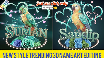🔰New style 3d magical parrot name art dp image editing ||Ideogram ai || #viral #foryou #meta