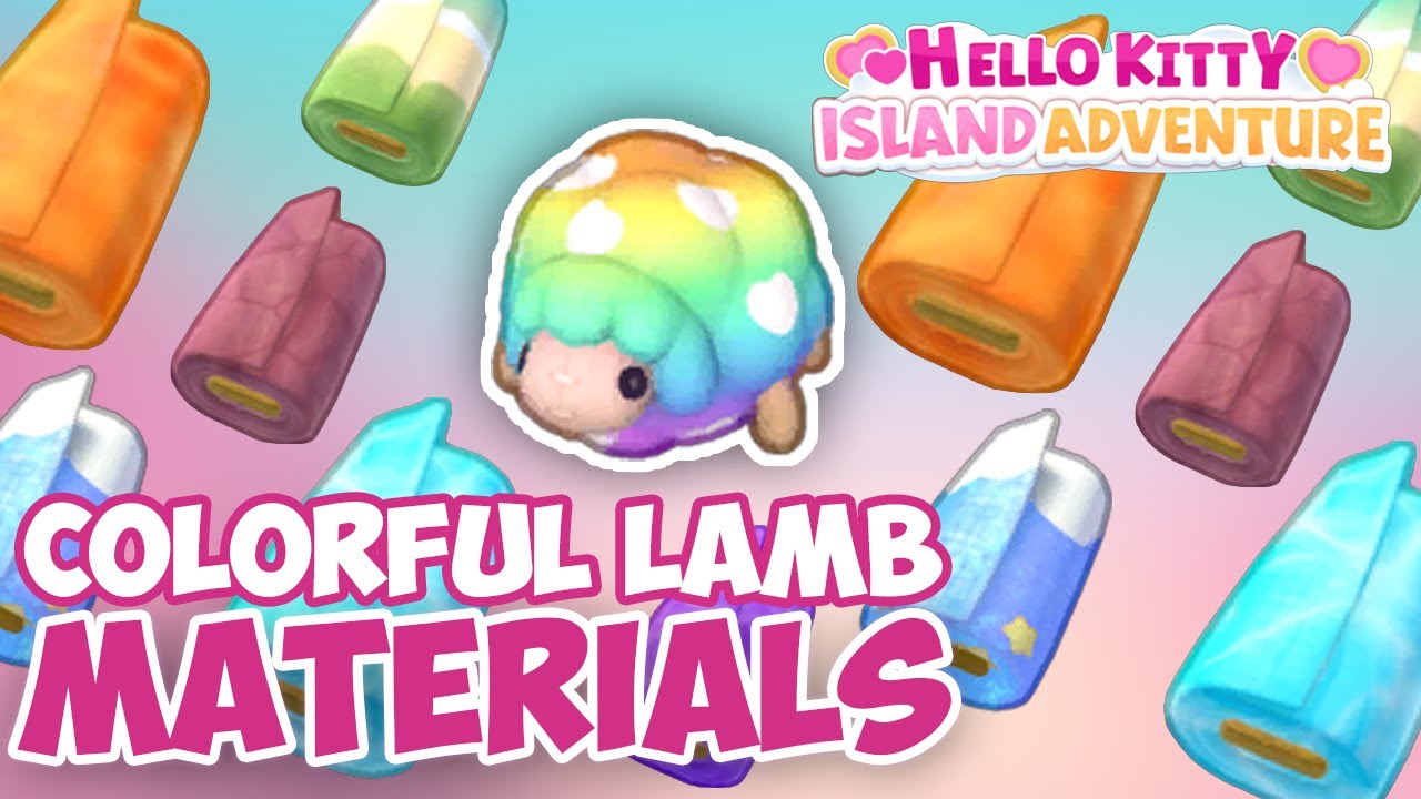 Get all the different materials to craft the Colorful Lamb Plush in Hello Kitty Island Adventure