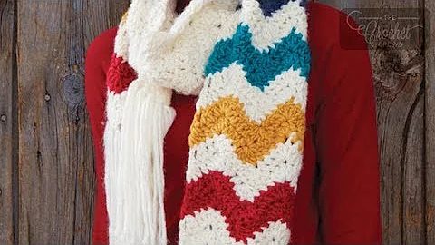 Create your own stunning crochet mountain peaks scarf