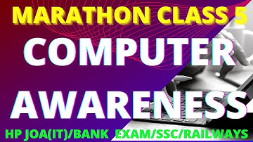 HP JOA(IT)ll computer awareness marathon5llHPSSC Junior office assistantllBank Exam computer MCQll