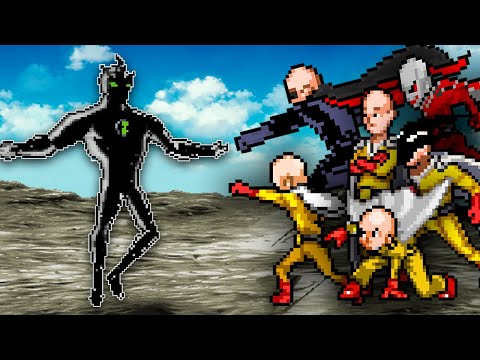 ALIEN X SUPREME AGAINST ALL VERSIONS OF SAITAMA NO MUGEN!!