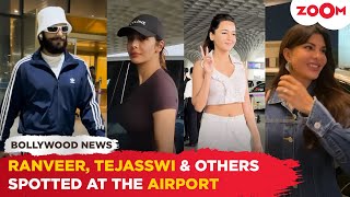 Ranveer Singh turns BACK to pose for paps | Tejasswi Prakash’s CUTE poses at the airport