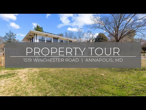 1519 Winchester Road, Annapolis, MD home video tour