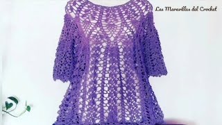 BLUSON PIÑAS Y HOJITAS A CROCHET Paso a Paso?( #1) #crochet #LasMaravillasdelCrochet