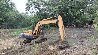 KOBELCO มาค2 และ มาค 8 ทำบ่อปลาดุก