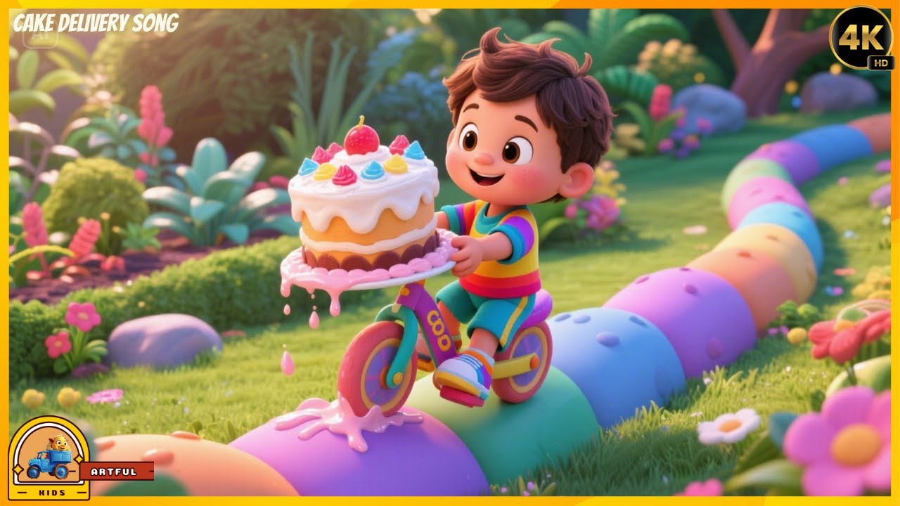 Kids Enjoy Cake Delivery Song For Kids | Artful Animations