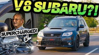 Grandpa's SLEEPER Supercharged V8 Subaru Forester?! (STREET PULLS) 1998 Subaru Forester Engine Swap