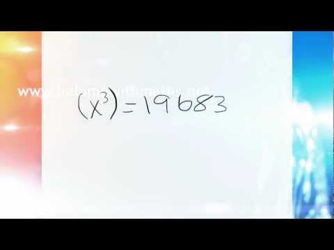 Find the cube root of any number in under two seconds !