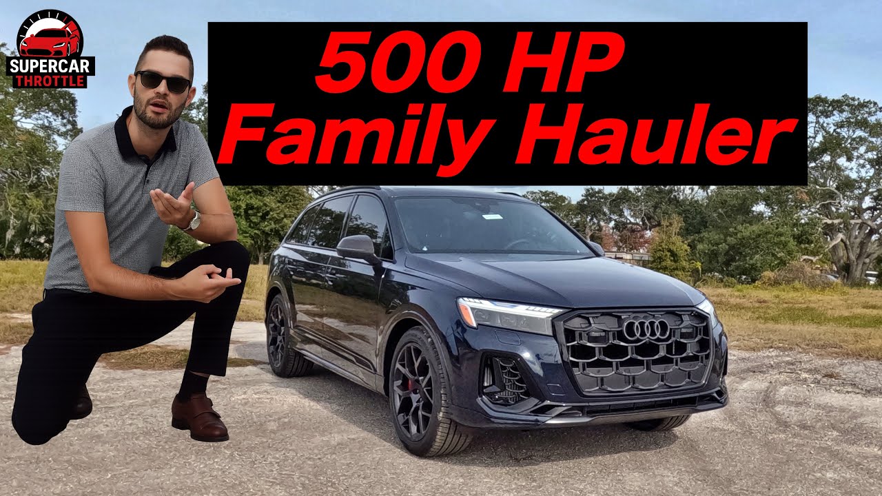Audi SQ7 2026 — семейный внедорожник мощностью 500 лошадиных сил: обзор и тест-драйв.