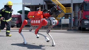 Unitree Quadruped Robot Firefighting Solution Overcoming Obstacles Safequarding Heroes