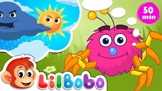 Itsy Bitsy Spider Went Up The Waterspout | Little Bobo Nursery Rhymes - Flickbox Kids | With Lyrics