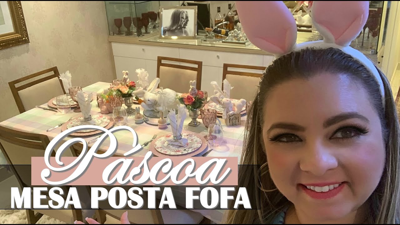MESA POSTA PARA PÁSCOA | CANDY COLORS E MUITA FOFURA