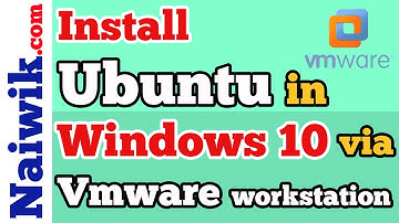 How to Install Ubuntu in windows 10 using VMware workstation Pro 12