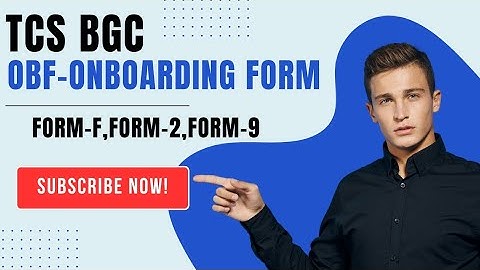 TCS Onboarding Form || TCS BGC