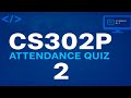 CS302P Attendance Quiz 2 2025  || Virtual University
