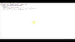 python program to find the cumulative frequency table of a given set of data