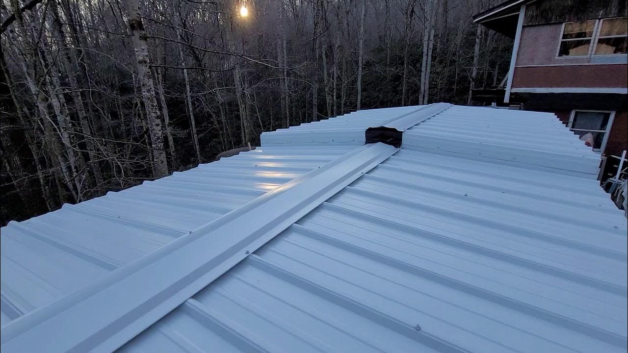 RV Camper Pitched Metal Roof Over Part 2 YouTube