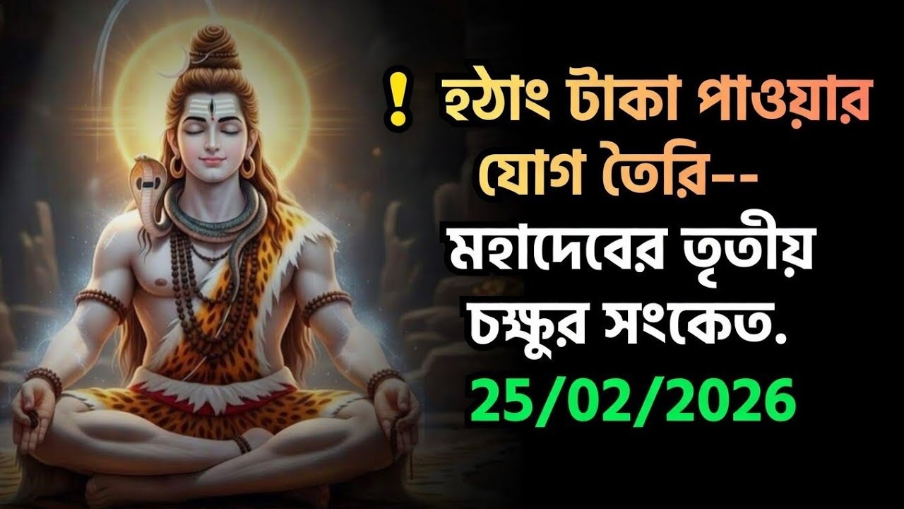 ৮৮৮ 🕉️🔱 হঠাৎ টাকা পাওয়ার যোগ তৈরি—মহাদেবের তৃতীয় চক্ষুর সংকেত....!#shivshakti