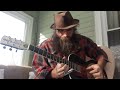 Chubba Smokeybeard plays folky slide guitar on porch