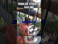 Cops help TODDLER STUCK in Railing #police #cops