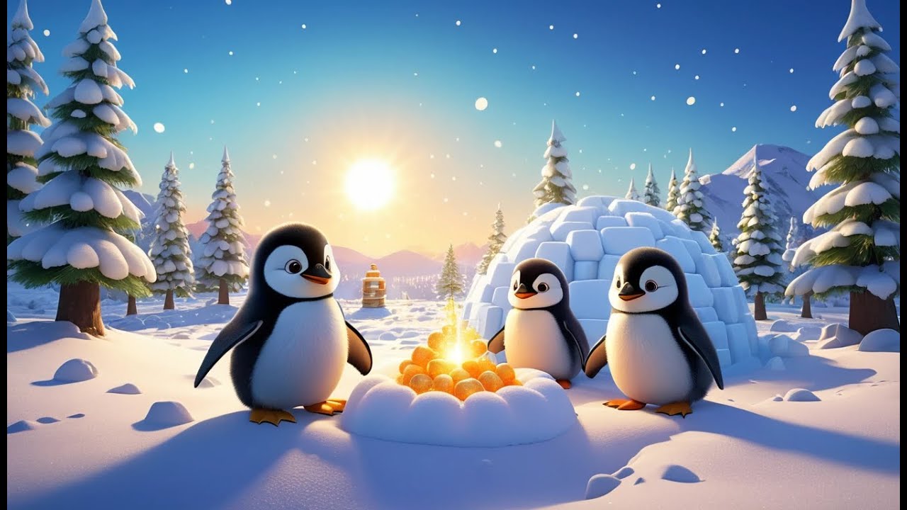 The Playful Penguins | Snowy Fun Nursery Rhyme for Kids - YouTube
