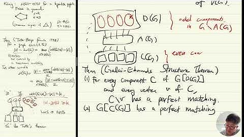 Lecture6 Matchings in general graphs (2/2) #MAS477 Introduction to Graph Theory #KAIST