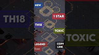 Best TH18 Toxic Base | Global Top TH18 Base | Anti 3 Star | CWL &amp; Legends |1 star toxic base-#shorts