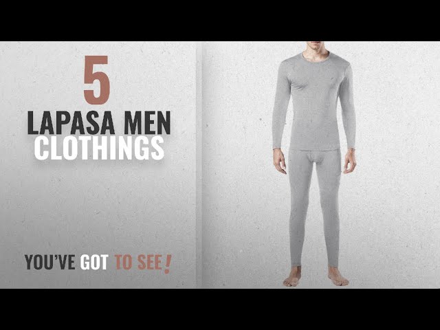 Top 10 Lapasa Men Clothings [ Winter 2018 ]: Lapasa Men's Thermal Underwear  Set Fleece Lined Long 