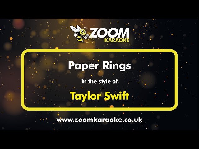 Taylor Swift - Paper Rings - Karaoke Version from Zoom Karaoke