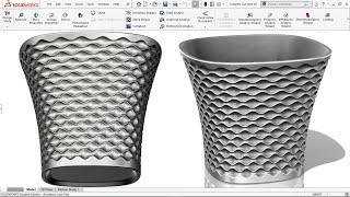 Exercise 81: How to make a 'Textured Vase' in Solidworks 2018