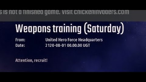 [Early access] Chicken Invaders Universe | Weapons Training (Saturday)