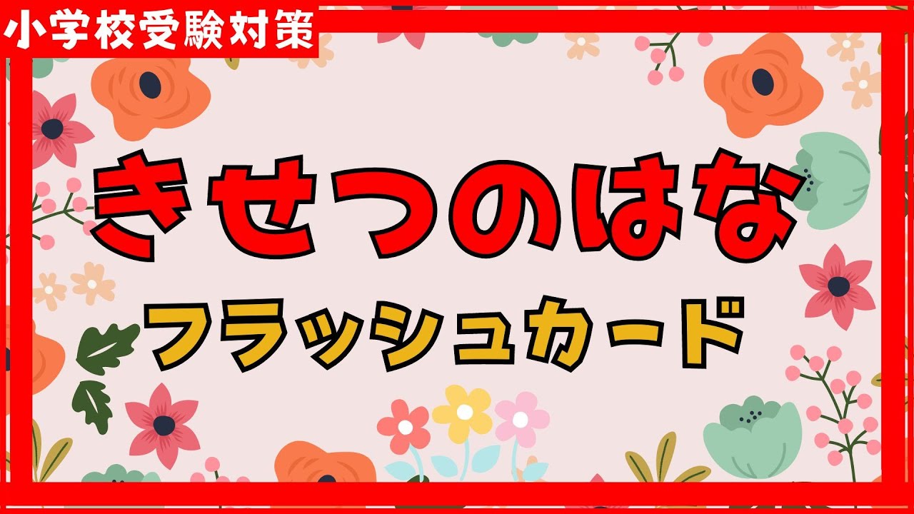 【小学校受験対策・知育動画】季節の草花・フラッシュカード