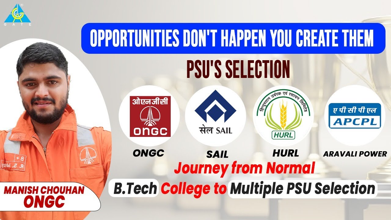 AIR 87 (GATE 2021) | AIR 107 (GATE 2019) | AEE in ONGC | Multiple PSU offers through GATE