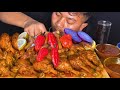 Spicy chicken lollipop  3 king chilli  mukbang