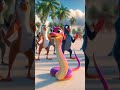 Snake Dance 🐍💃 | Funny 3D Animation Cartoon | Viral Animal Dance #Shorts