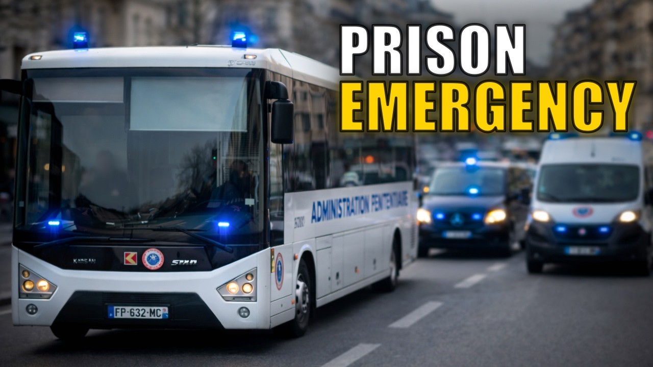Prison Transport Convoys Responding in Paris | Lights & Sirens