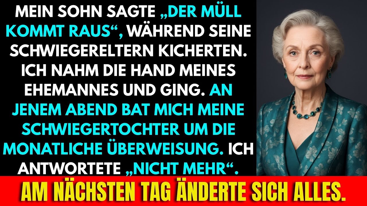 Mein Sohn Flüsterte „Der Müll Kommt Raus“ Und Seine Schwiegermutter Lachte, Also Ging Ich