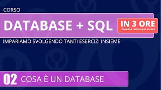 Corso Database e linguaggio SQL in 3 ore - 02 - Cosa è un database