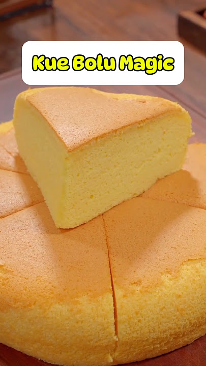 Resep Kue Bolu Magic super simple cm pake magicom.