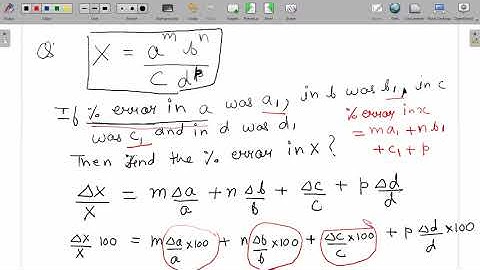 propagation of error lec 2