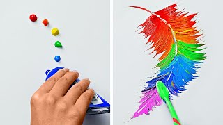 Proste techniki artystyczne dla każdego || Satysfakcjonujące hacki na malowanie