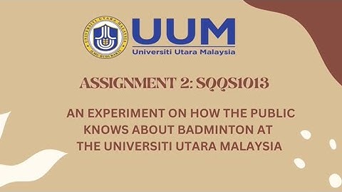 A221 SQQS1013 Elementary Statistics Group S Assignment 2