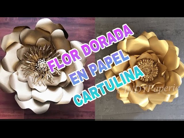 COMO HACER FLORES DE CARTULINA DORADA/PASO A PASO - thptnganamst.edu.vn